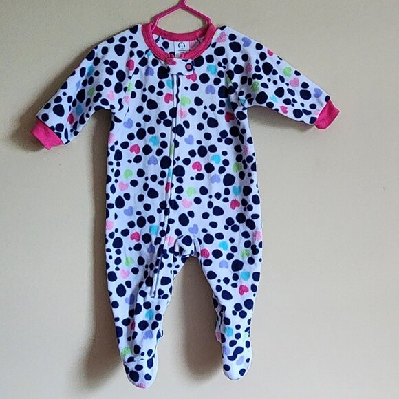 Gerber - Footed Sleeper With Polka Dots Size 6-9 Months - Picture 2 of 5